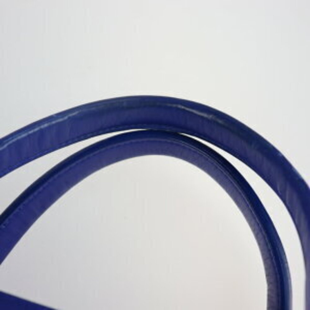 BALENCIAGA Cabas Shoulder Tote Bag Leather Blue Handbag - Picture 5 of 9